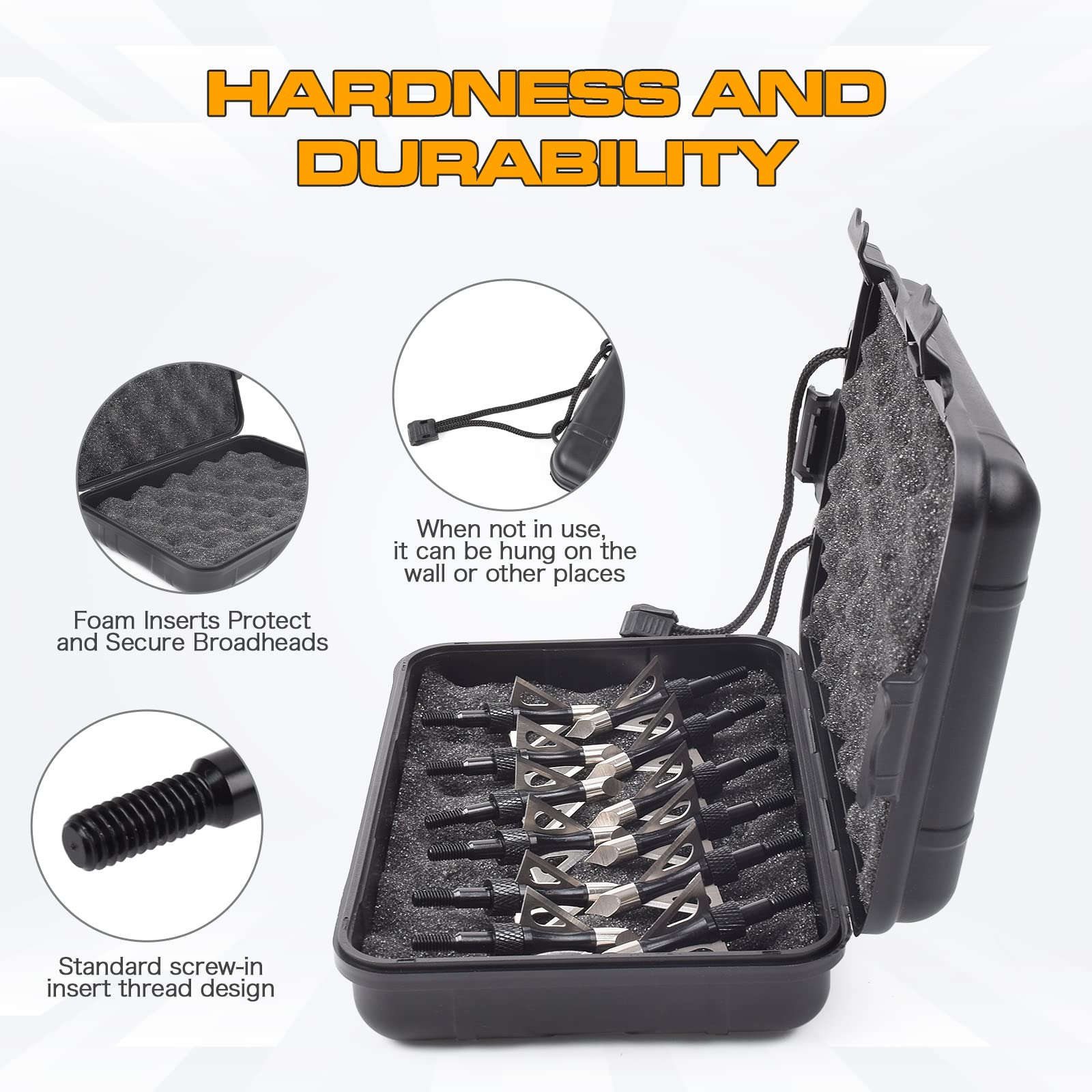 NIKA ARCHERY 12pcs Punte di Freccia da 100 grani per frecce da Caccia con Balestra per Arco da tiro con L'Arco Adulti con Scatola di immagazzinaggio