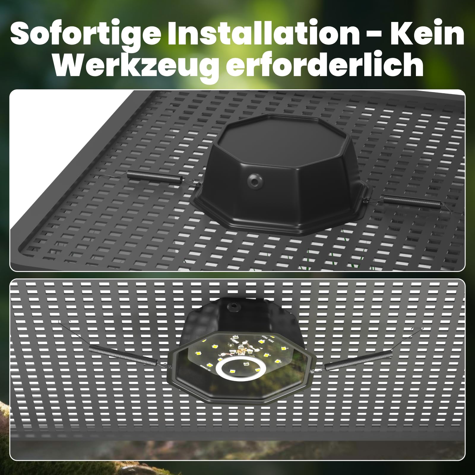 GlowUp UVB 2.4 Vogellampe 10W, Vollspektrum LED Licht für Vögel mit Kausicherem Kabel, Oktopus-förmiges, Dimmbares Vogelkäfiglicht mit EU-Stecker und Controller für Papageien, Nymphensittiche