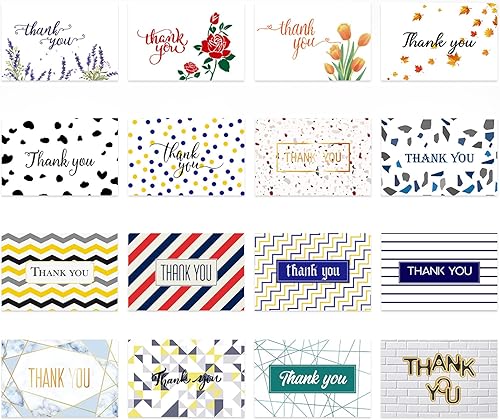 Miniatura 8 de Paquete de 48 tarjetas de agradecimiento de boda con sobres, notas de agradecimiento, calcomanías de felicitación, tarjeta de cumpleaños, despedida