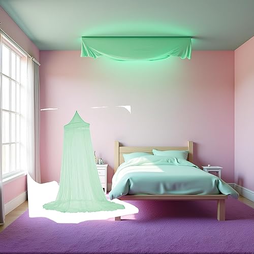 Miniatura 5 de Red de cama, Eleg Lace Princess Kids Bed Canopy Netting Girls Room Canopy Netting Princess Netting Baby Net