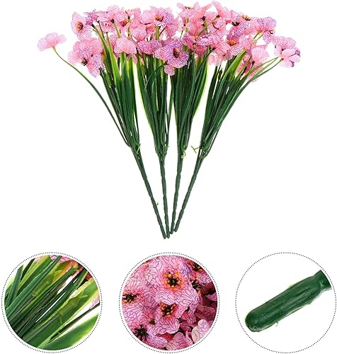 Miniatura 8 de FOMIYES 1 juego de 4 flores artificiales decorativas, decoración africana, ramos de novia para decoración del hogar, flores artificiales secas,