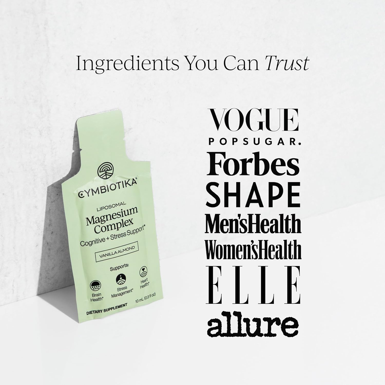 Cymbiotika Liposomal Magnesium Complex – Promotes Relaxation, Restful Sleep, and Heart & Brain Health – Highly Absorbable 3-in-1 Formula – Vanilla Almond, 10 mL Pouches (28 Count) - Image 8