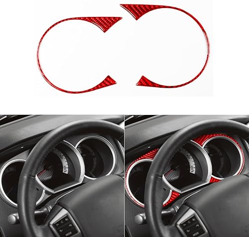 Miniatura 2 de UOADA 2 unids velocímetro coche marco ajuste medidor de aceite cubierta tacómetro calcomanía calcomanía odómetro compatible con Toyota Tacoma 2009