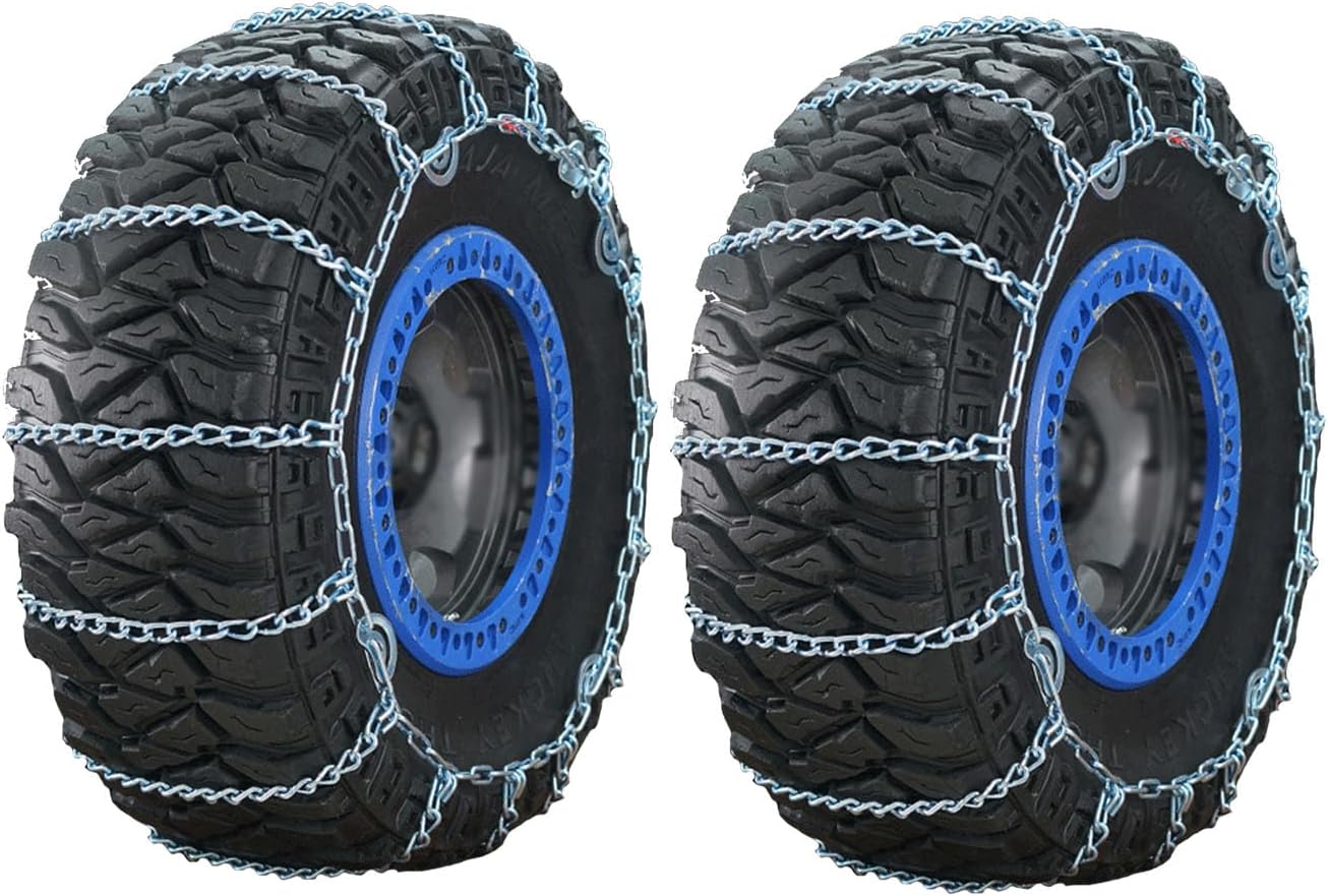 2PCS Anti-Slip Car Chains - All Season Anti-Skid Snow Chains for Snow, Ice, Mud - Fit SUV,Truck Tire 37x12.5 R16.5