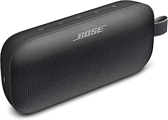 Bose SoundLink Flex Bluetooth Portable Speaker, Wireless Waterproof Speaker for Outdoor Travel - Black (Renewed)