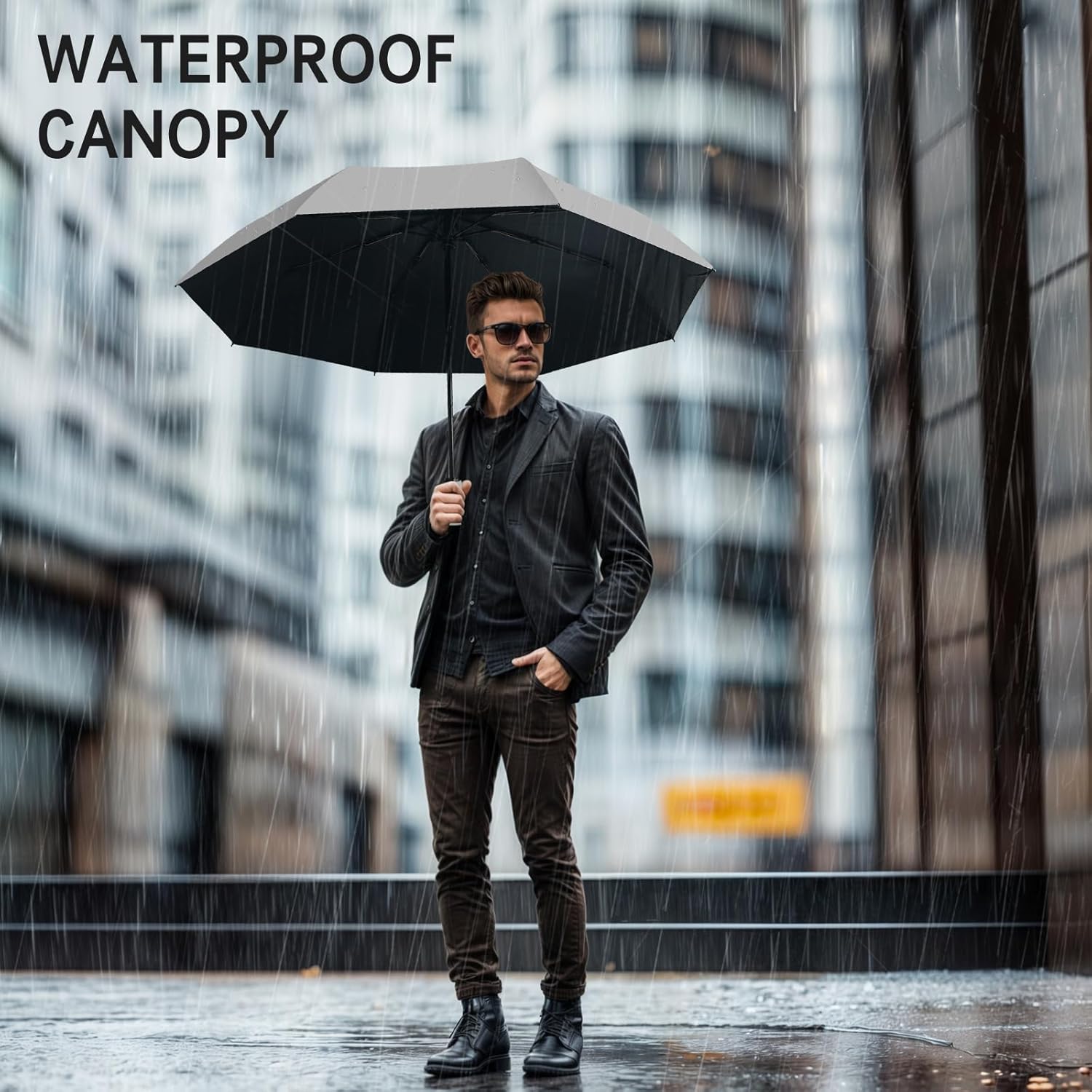 Folding Umbrella, UV Sun Rain Travel Umbrellas for Backpack, Portable Folding Umbrellas for Women - Image 7