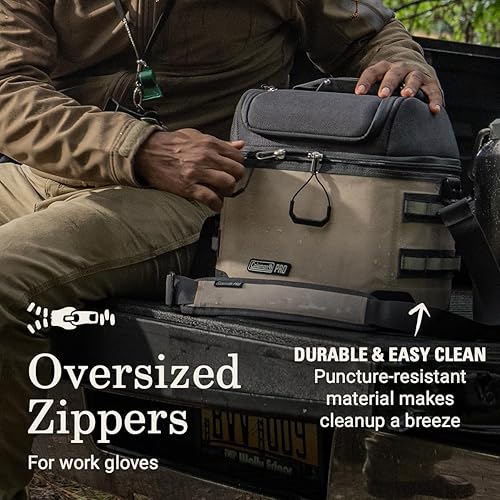 Miniatura 6 de Coleman Pro - Lonchera con aislamiento térmico, hielera portátil blanda para 1624 latas, diseño para trabajo, resistente a pinchazos, con