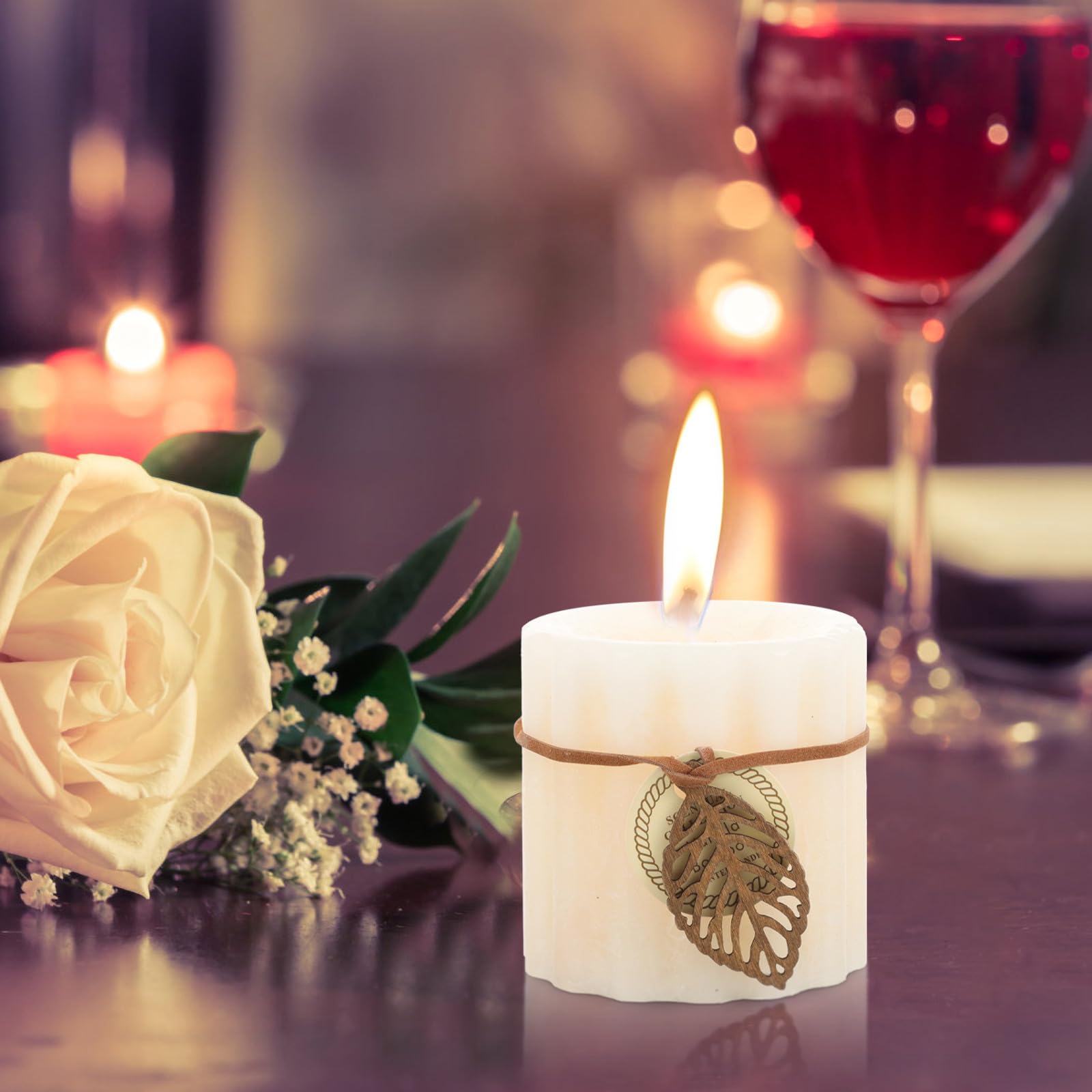 Vela Perfumada Decorativa Cilíndrica de Cera para Hogar