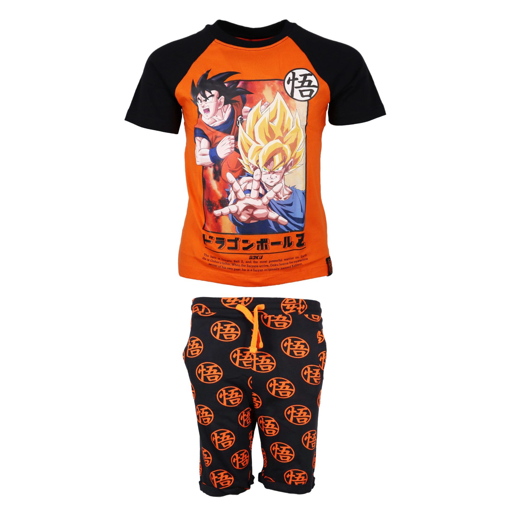 Dragon Ball Kids T-Shirt and Shorts (Orange, 12 Years) : Amazon.sg