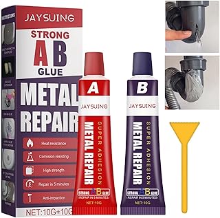 ABGlue,Metal Glue,Liquid Metal,Weld Metal Repair Paste,Metal to Metal Glue,Magic Repair Glue,Industrial Heat Resistance AB Glue,Super Glue for Metal Adhesive,Super Glue All Purpose Metal Mending Agent