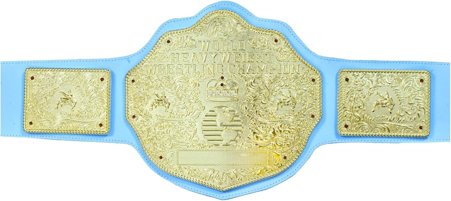 Big Gold 2mm Championship Title Belt Replica, World Heavyweight Wrestling Belt Adult Size for Men, Women