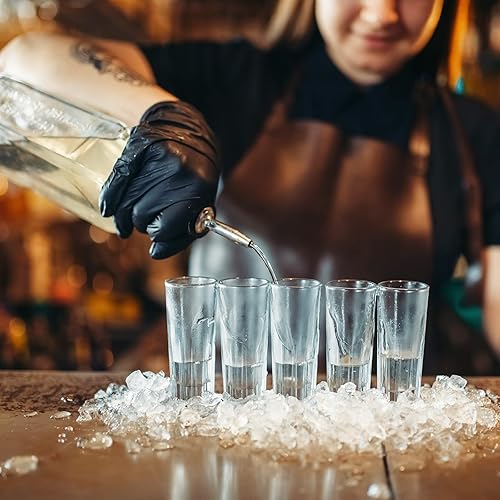 Miniatura 6 de Schneider Guantes de examen de nitrilo, color negro, 4 mil, guantes desechables sin látex, sin polvo, aptos para alimentos