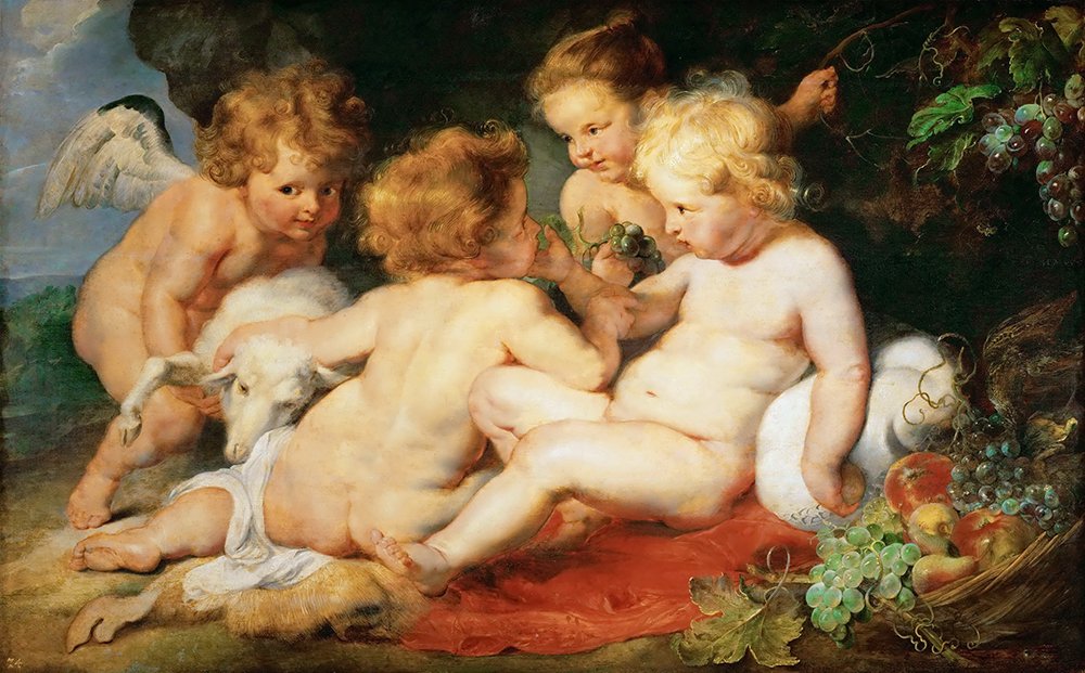 Poster Peter Paul Rubens Cherubs mat grand format anti reflet pour grand mur