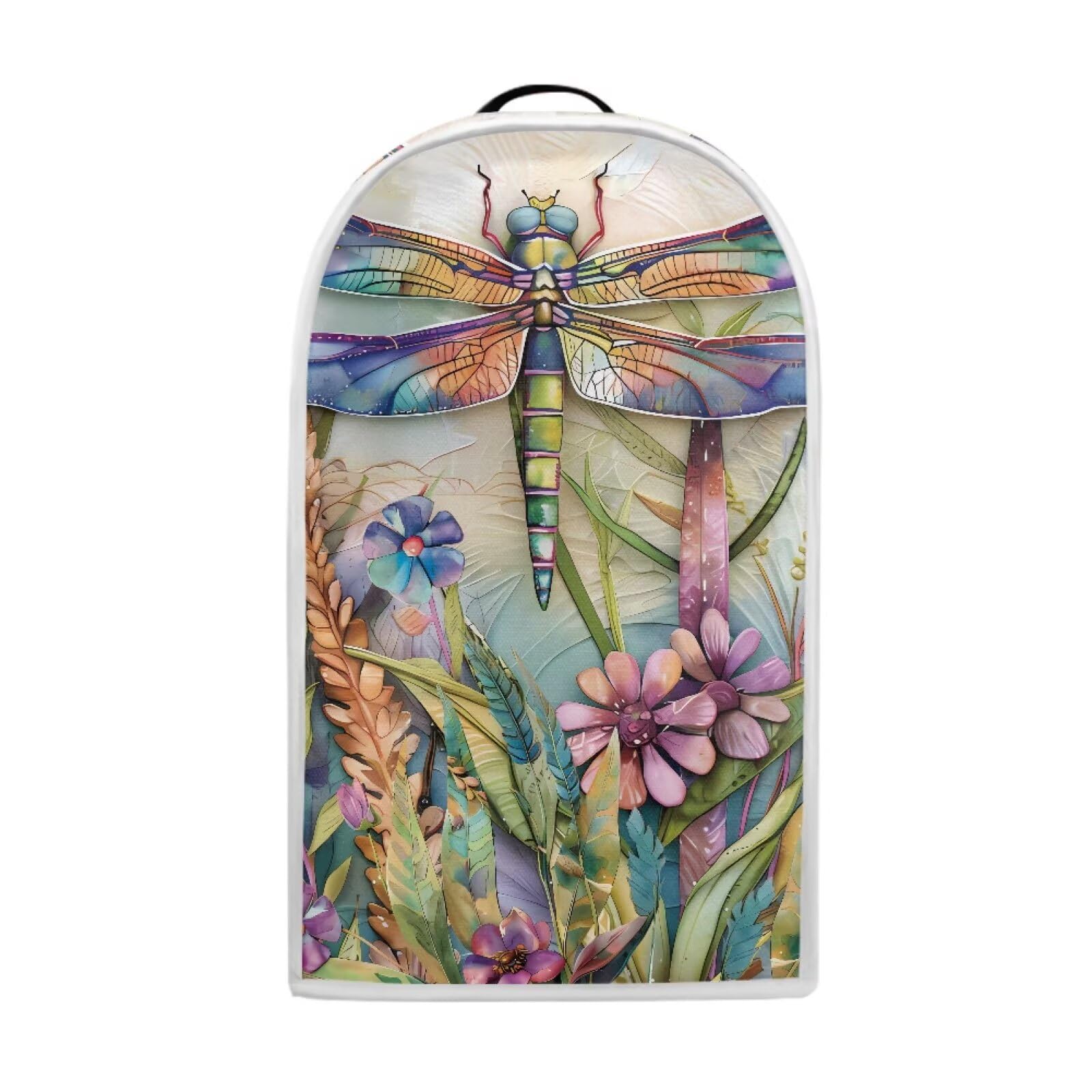 Floral Dragonfly Blender Dust Cover, Anti Fingerprint Polyester Stand Mixer or Coffee Maker Appliance Protector, Machine Washable Blender Cover for Kitchen Appliance
