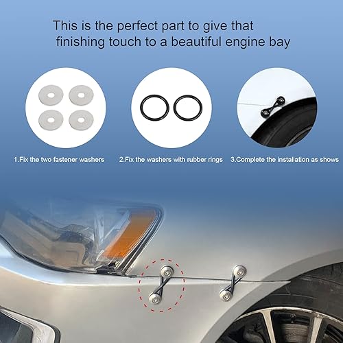 Vista 35 de Kit universal de sujetadores de liberación rápida Jmdspeed, para camiones, defensa, palanquilla, universal, CNC, Neo cromo Cromo neo