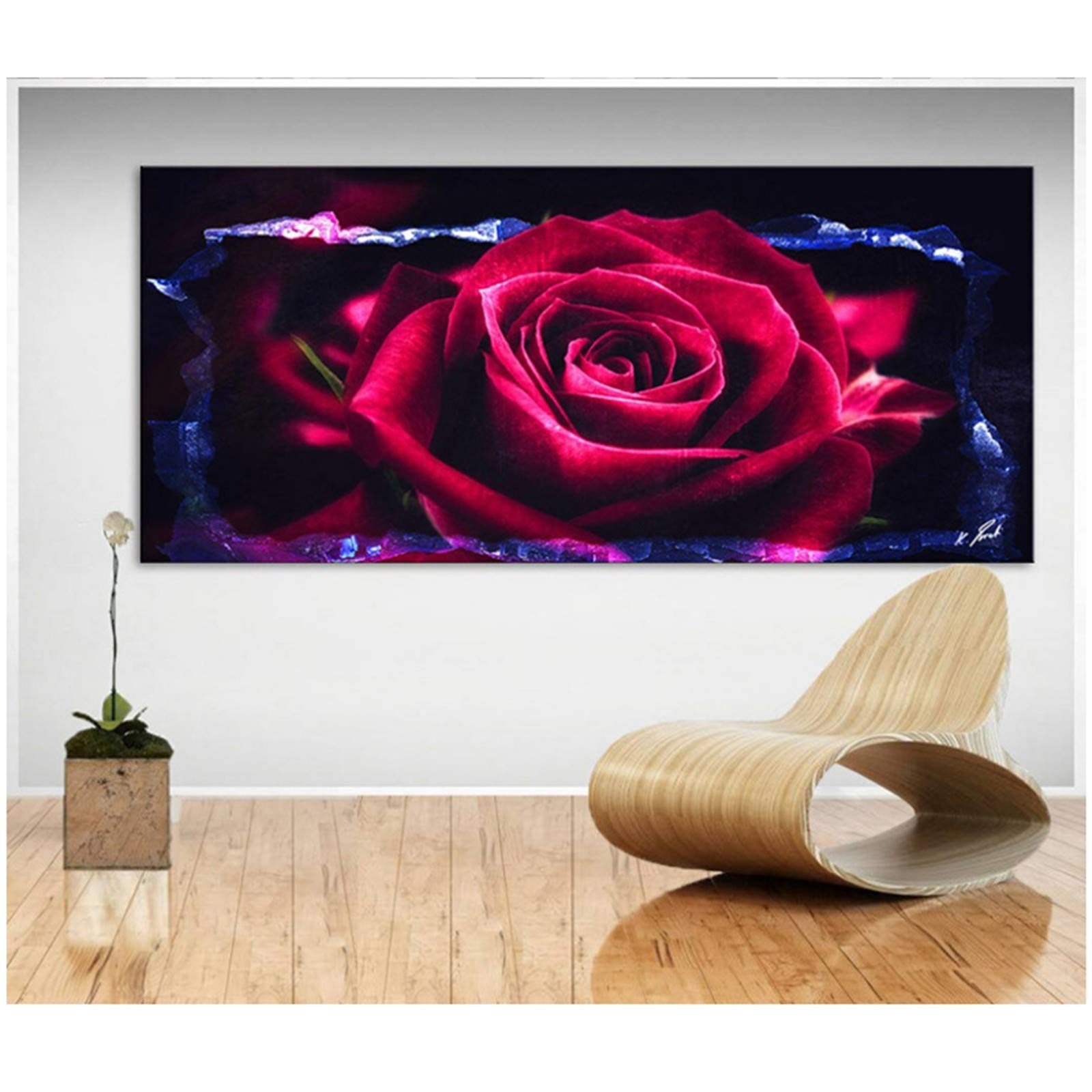 Kit peinture diamant 5D complet strass carrés roses peinture cristal 5D