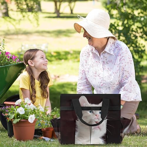 Miniatura 6 de Bolsa de herramientas de jardín para mujeres y hombres, bolsas de almacenamiento de herramientas de jardinería con 10 bolsillos, organizador de