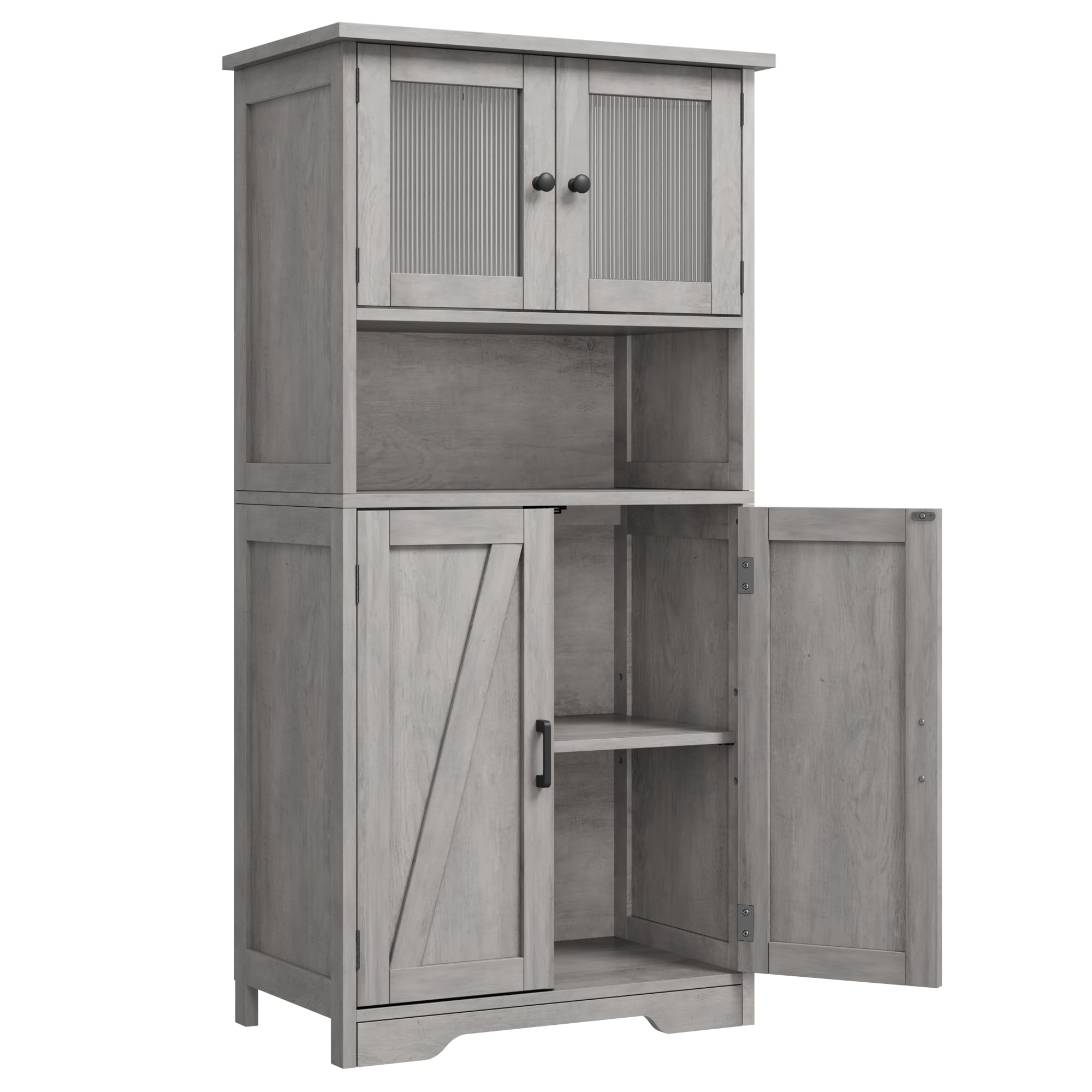 Photo 1 of **SEE NOTES**
IDEALHOUSE Bathroom Storage Cabinet, Freestanding Floor Linen Storage 11.8"D x 23.6"W x 50.4"H Greige