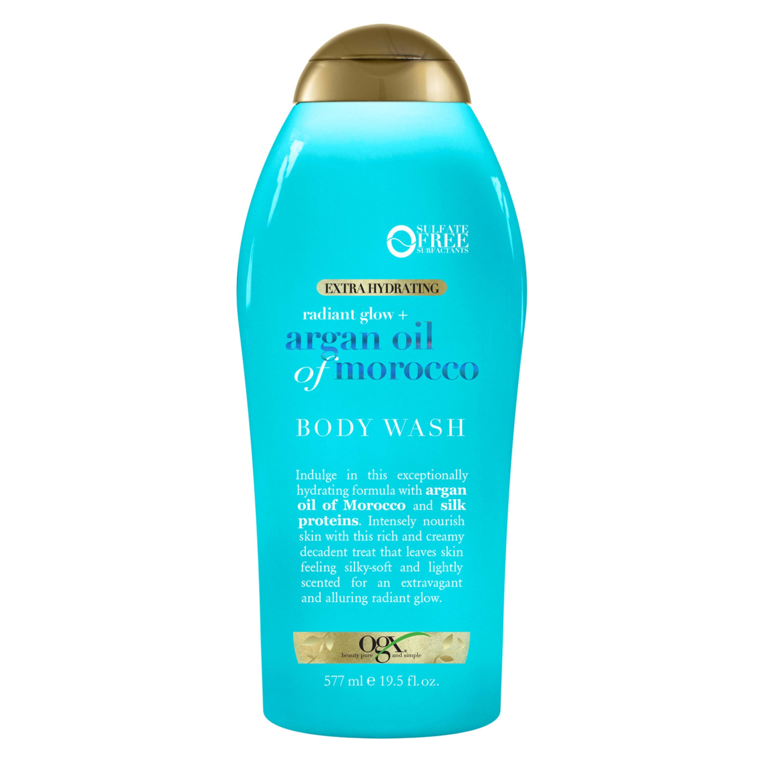 OGX Radiant Glow + Arganöl Marokko Extra-Feuchtigkeitsspendende Body Wash, 19.5 Ounce