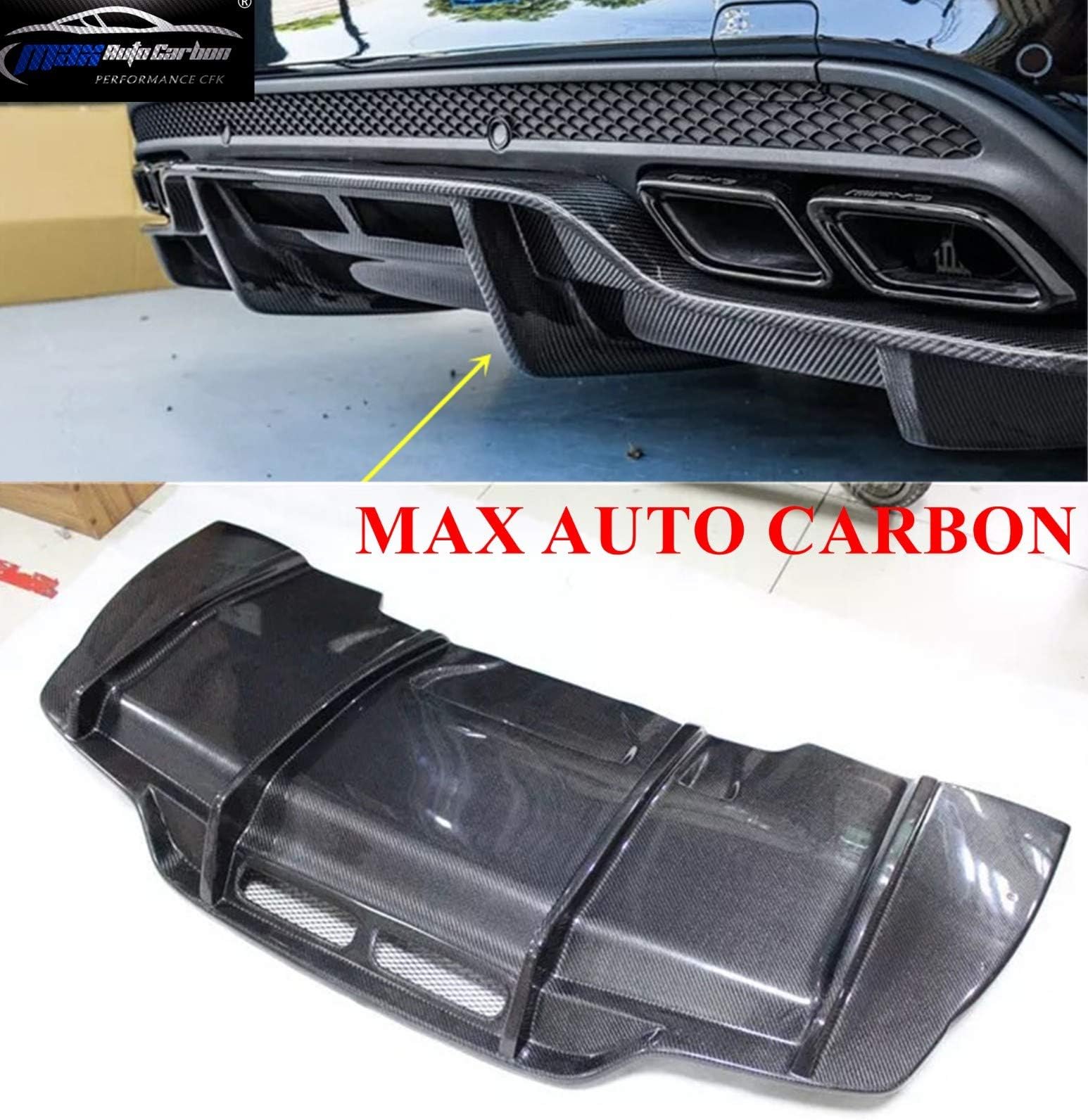 Max Car Carbon Rear Diffuser Performance Diffuser Bumper Suitable for AMG W205 C63 C63S Sedan