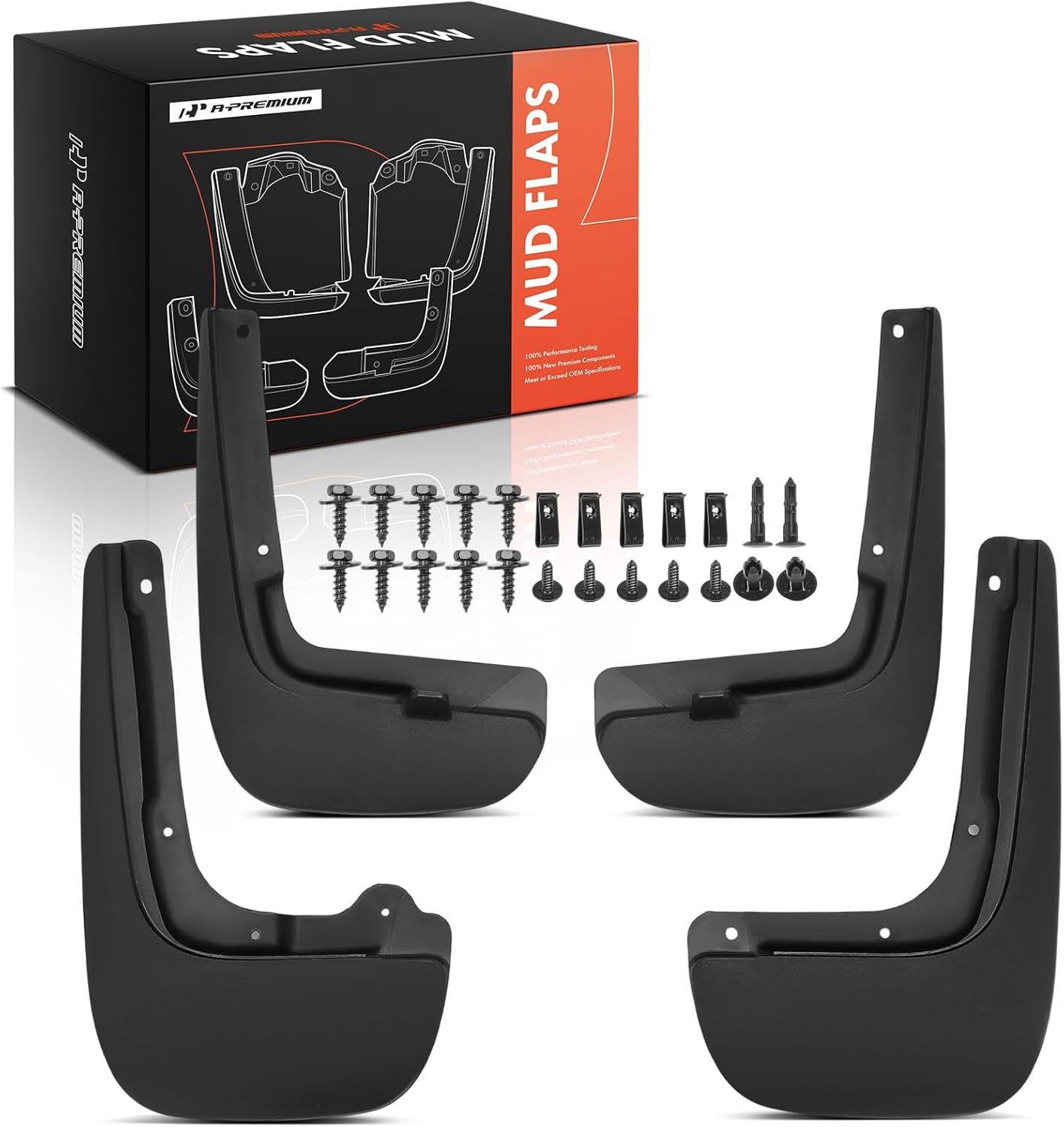 A-Premium Set of 4PCS Mud Flaps Splash Guards Mudguards Mudflaps with Hardware Kits Accessory Compatible with Chrysler Pacifica 2017-2025, Voyager 2020-2025, Front and Rear, Driver & Passenger Side