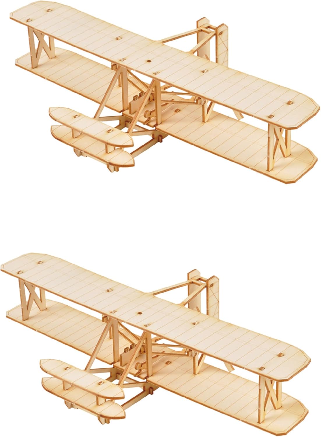 Young Modeler 1903 Wright Flyer 3D Wooden Puzzle Kit, Creative Brain Puzzle & Laser-Cut Wood Assembly Craft Kit for Adults and Collectors 라이트형제 비행기
