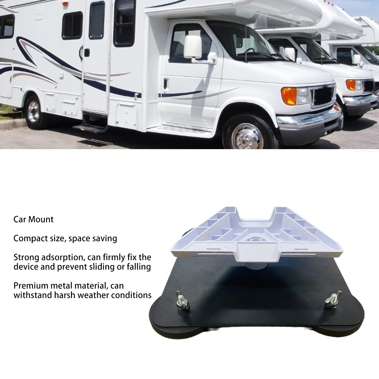 FTVOGUE Supporto da Auto a Forte Assorbimento, Staffa Compatta in Metallo per Mini Antenna Parabolica, Installazione Versatile per Veicoli, Barche