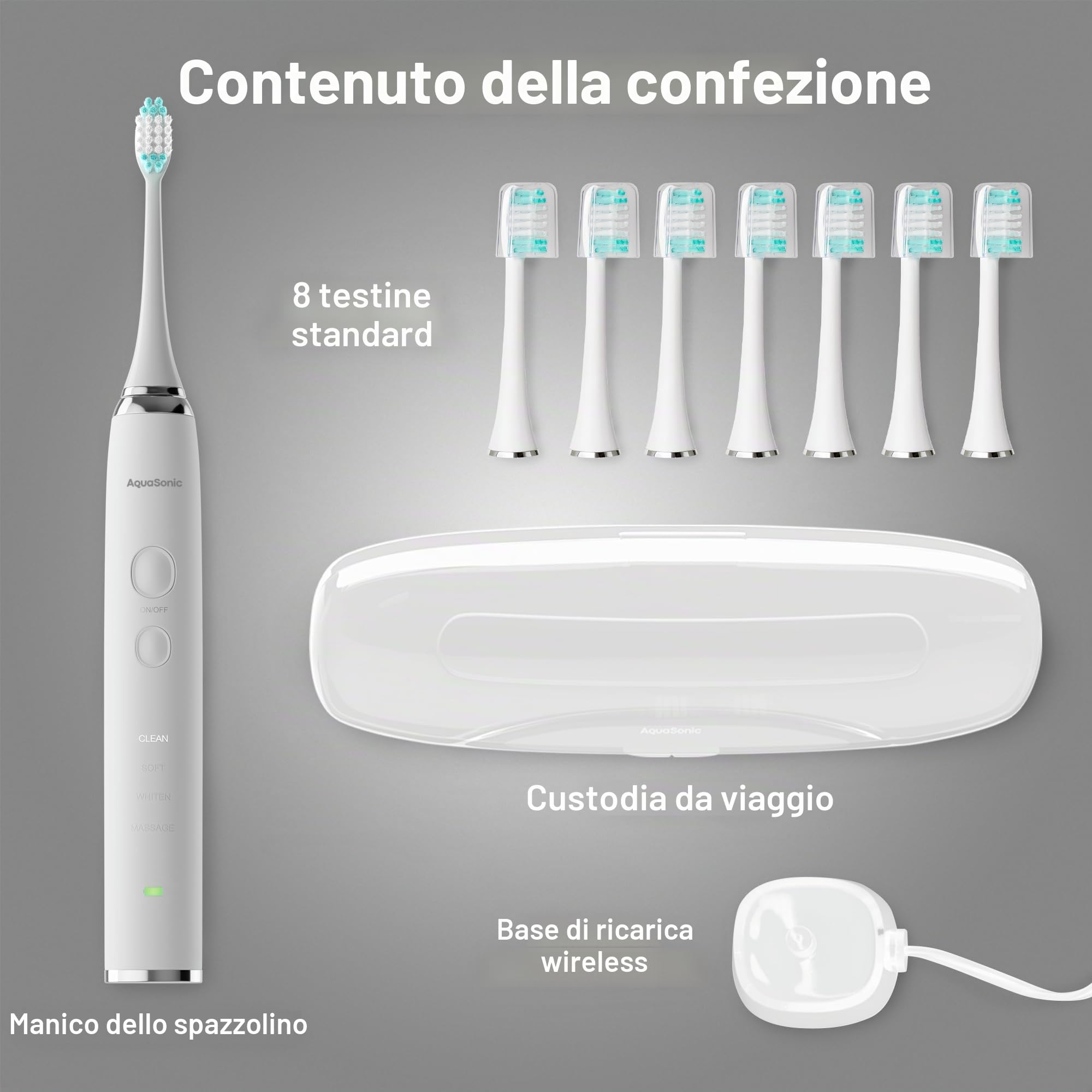 Spazzolino da denti AquaSonic serie VIBE, ultra sbiancante