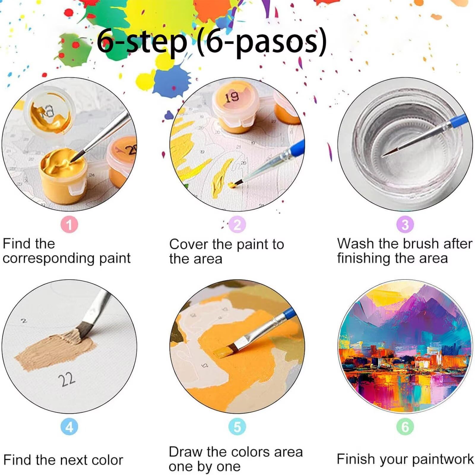 Pintar por Numeros Adultos Montaña, Pintar por Numeros Niños Kit Manualidades Adultos Paisaje Cuadros para Pintar por Numeros Pintura Acrílico, Cuadros Decoracion Salon Modernos 80X160cm 7w-R-9