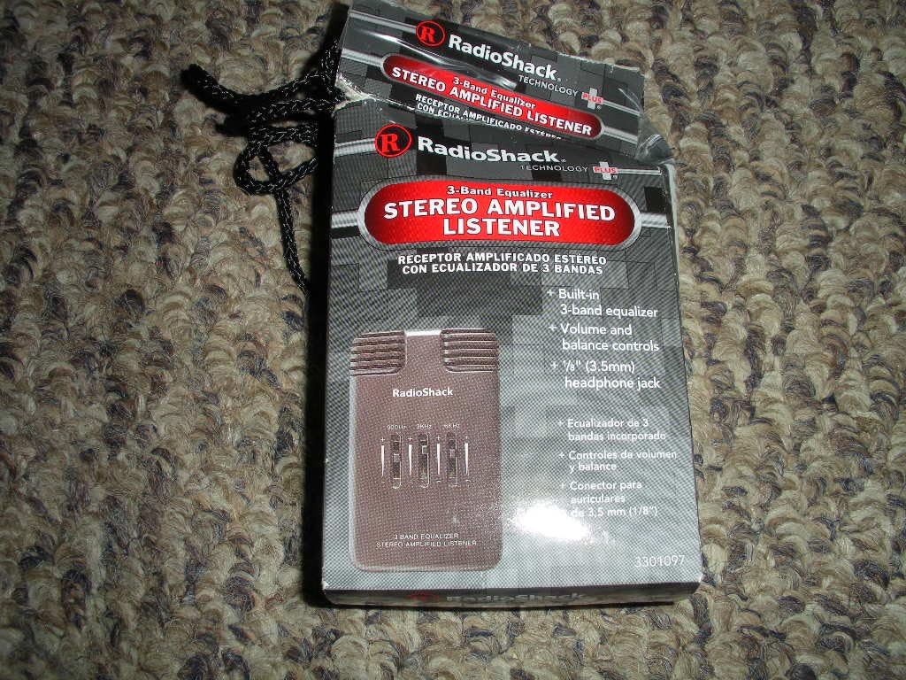 RadioShack Stereo Amplified Listener with 3-Band Equalizer - Compact, Portable - Fits All Headphones with 1/8" Plug