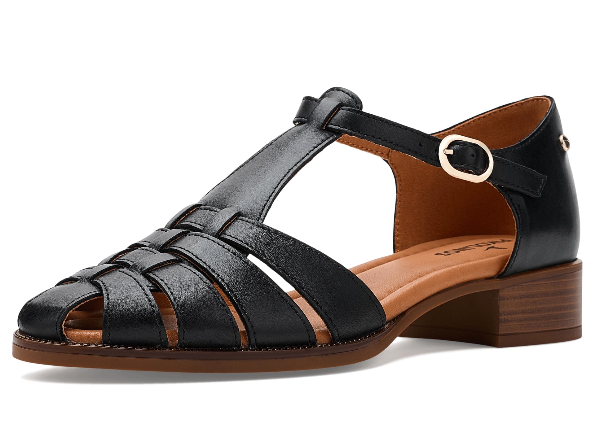 Pikolinos Zapatos semiabiertos en Cuero Valencia para Mujer en Color Negro