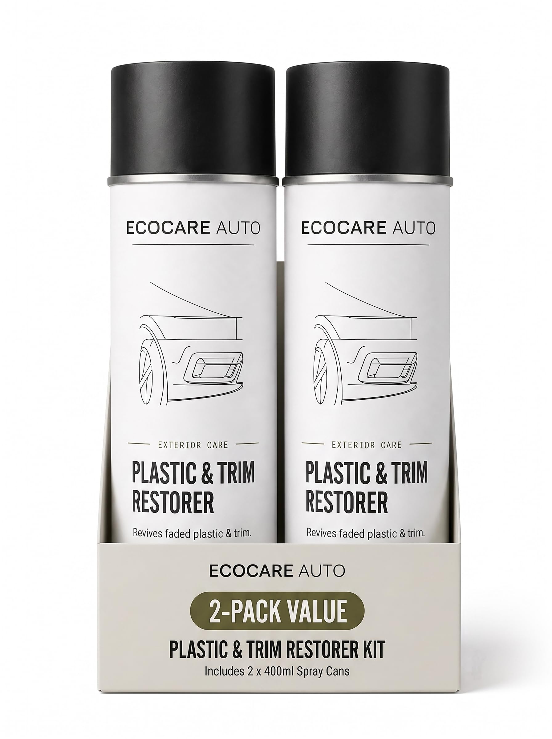 EcoCare Auto Car & Bike Plastic Rubber Restorer Spray 400ML | Restores Faded Trim, Bumpers, Vinyl & Rubber | Non-Greasy Finish, 50+ Wash Durability | for Cars, Bikes and SUVs (Pack of 2)-image-17