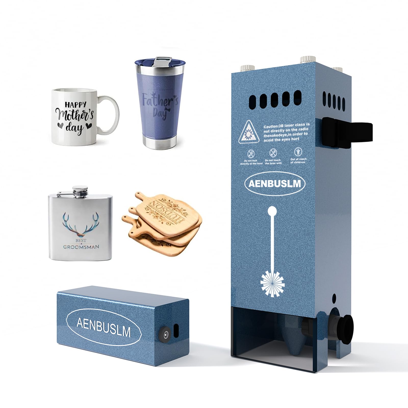 AENBUSLM 80W Laser Module with Air Assit for Laser Cutter & Laser Engraver Machine,10W(10000mW) Output Power,Built in FAC,Ultra-Fine Compressed Spot CNC Carving DIY Laser Master - Class 4