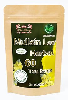 Hida Beauty Premium Mullein Leaf Tea 60 Tea bags for Lungs Natural Taste