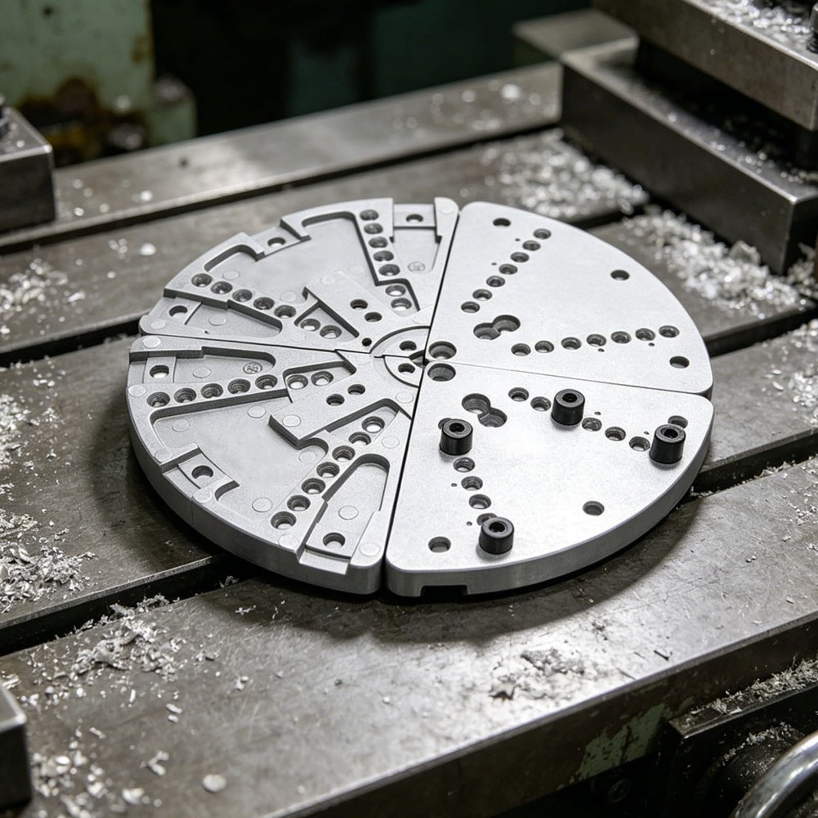 Juego de mandíbulas planas de 8 pulgadas para torno de madera, aleación de aluminio para revestimiento de tipo C, guarnición de desplazamiento, 7 posiciones, hasta 800 rpm