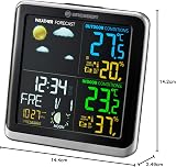 BRESSER Station Météo ClimaTemp avec Ecran LCD Argent et Noir - 10
