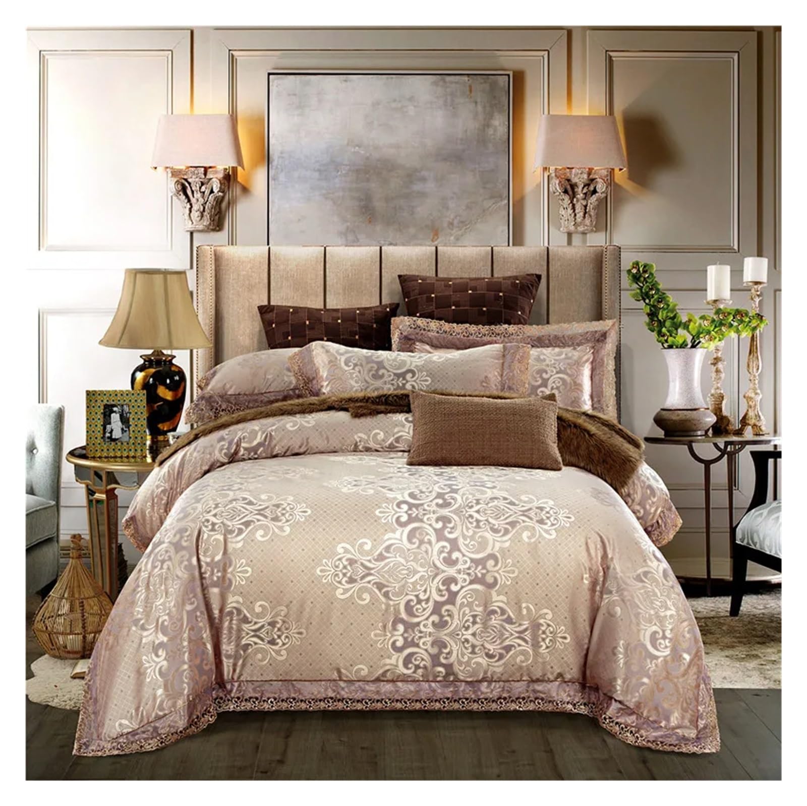 Sbcgfy D Silk Cotton Jacquar Grey Blue Re Wedding Bedding Sets King Queen Size Be Set Uvet Cover Set Bedsheet Wholesale,Cotton Uvet,-Queen