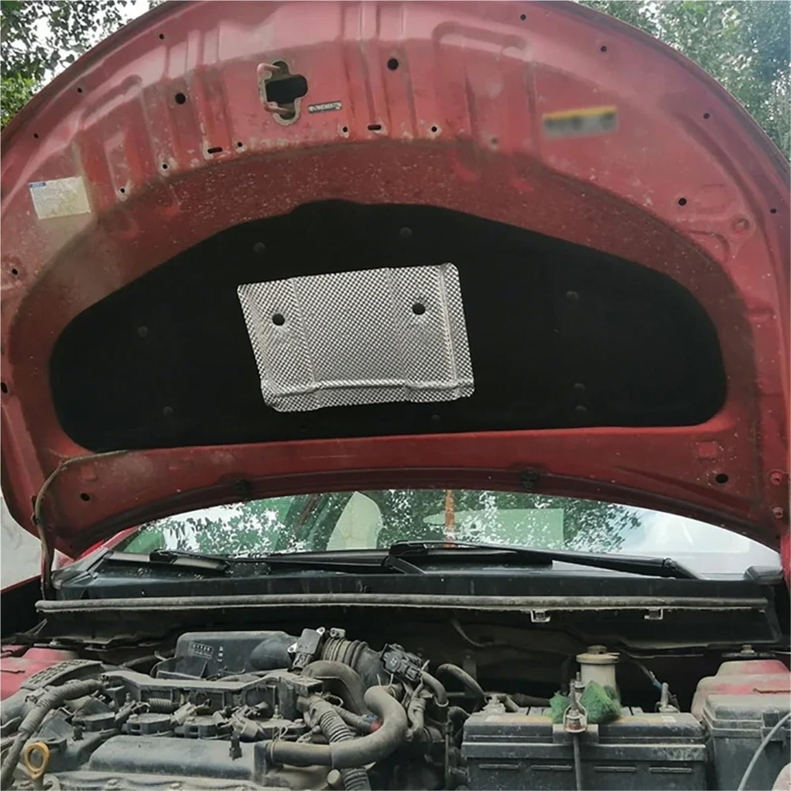 Fonoassorbente Per Toyota Per Vios 2014-2020 Cofano Anteriore Motore Isolamento Acustico Pad Rivestimento Cotone Fonoassorbente Ignifugo Isolamento Termico Tappetino