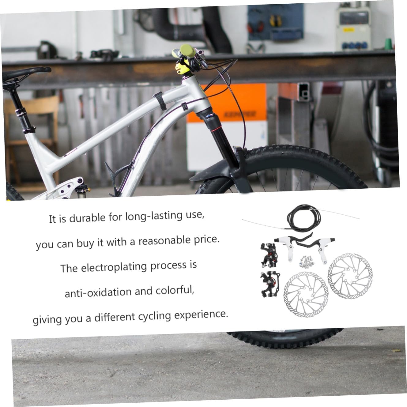 1 Set Mountain Bike Disc Brake Set Durable Hydraulic Mechanical Disc Brakes for Enhanced Stopping Power Sturdy Rotors with Angle Design Compatible with Various Bikes