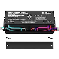 Vista 2 de Controlador LED regulable de 120 W EMITEVER, fuente de alimentación regulable triac de 24 V, transformador de CA a CC para luz LED, compatible