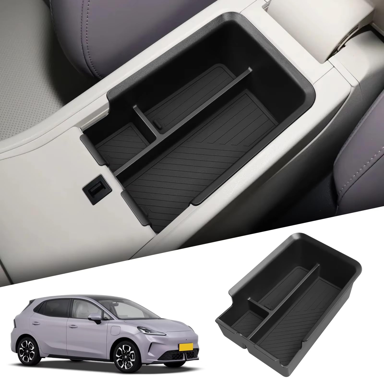organisateur console centrale Boîte De Rangement Pour Accoudoir Central Voiture Boîte Rangement Plateau Voiture Organisateur ABS Accessoires D'intérieur Compatible Avec MG 4 2025