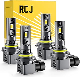 RCJ 9005 9006 LED Bulbs Combo, 9005/HB3 9006/HB4 Bulbs, 60000LM 6000K White