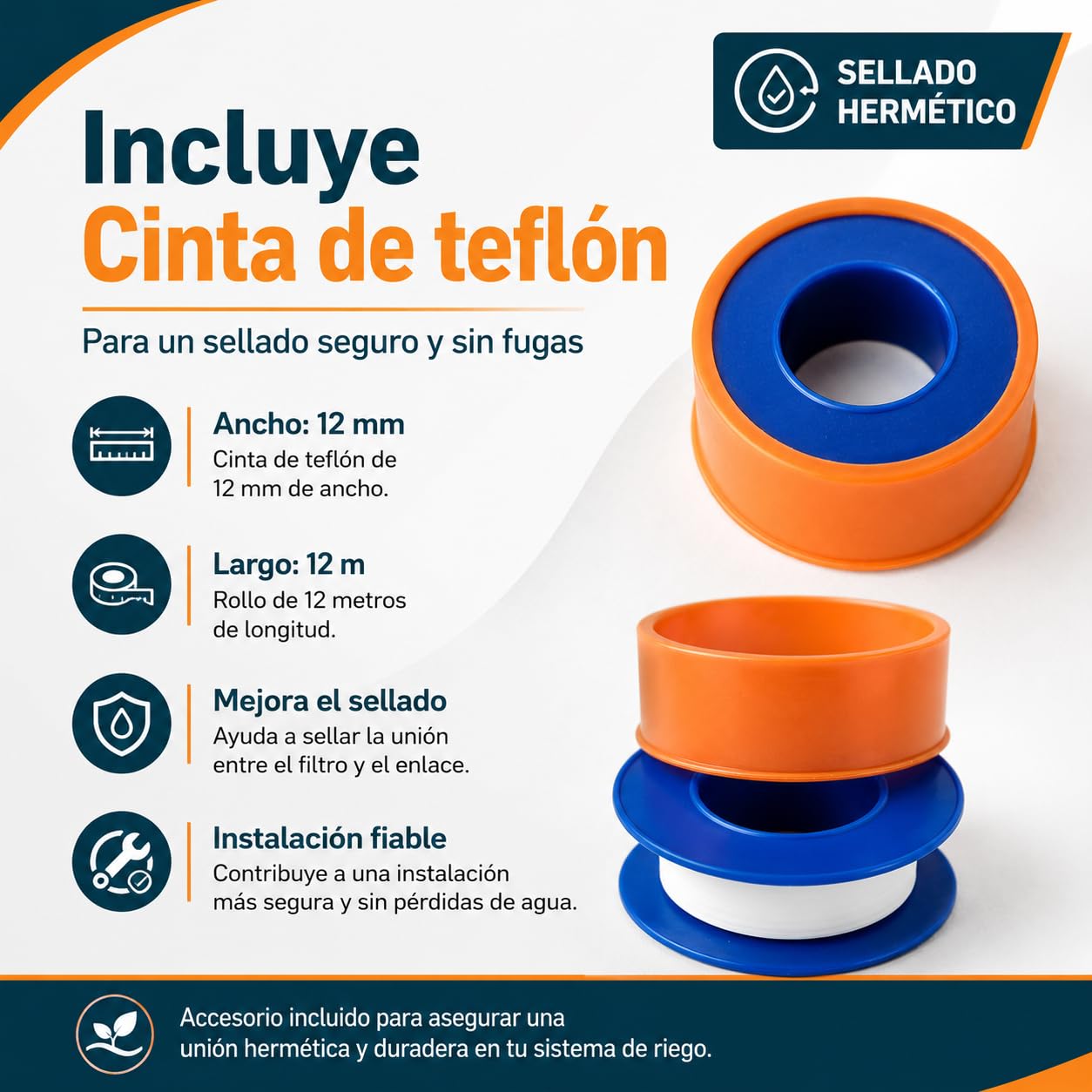 Contador de Agua para Riego Homologado Emeñe 1 1/4” con Enlaces PE 40 mm | Kit completo con 2 enlaces, juntas y teflón. Cuerpo plástico anticorrosión y acceso por QR a la documentación del fabricante.