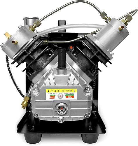 TUXING Compresor de aire de 4500 psi, compresor de aire de alta presión de doble cilindro, compresor de aire de tanque de buceo, para llenado de