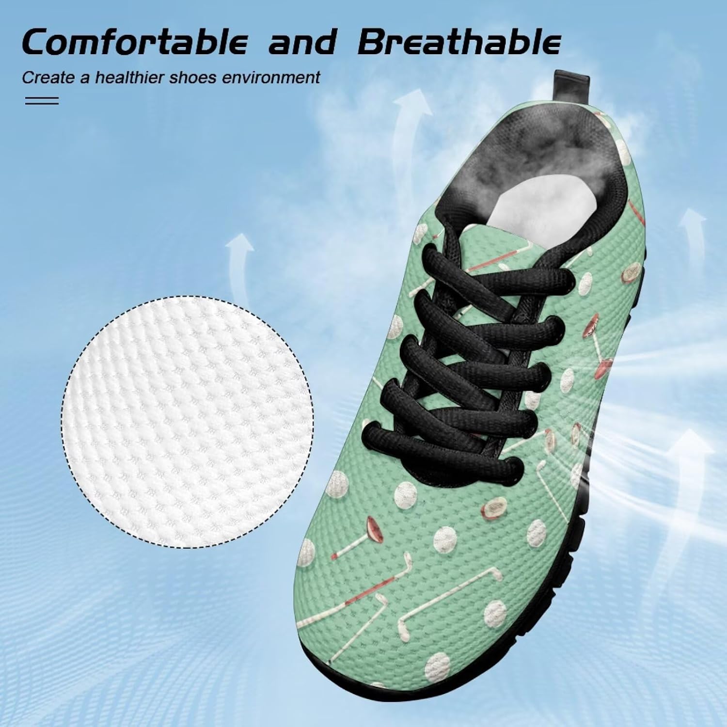 Funnydude Cute Print Girls Running Shoes Kids Lace up Sneakers Lightweight Comfortable Shoes for School