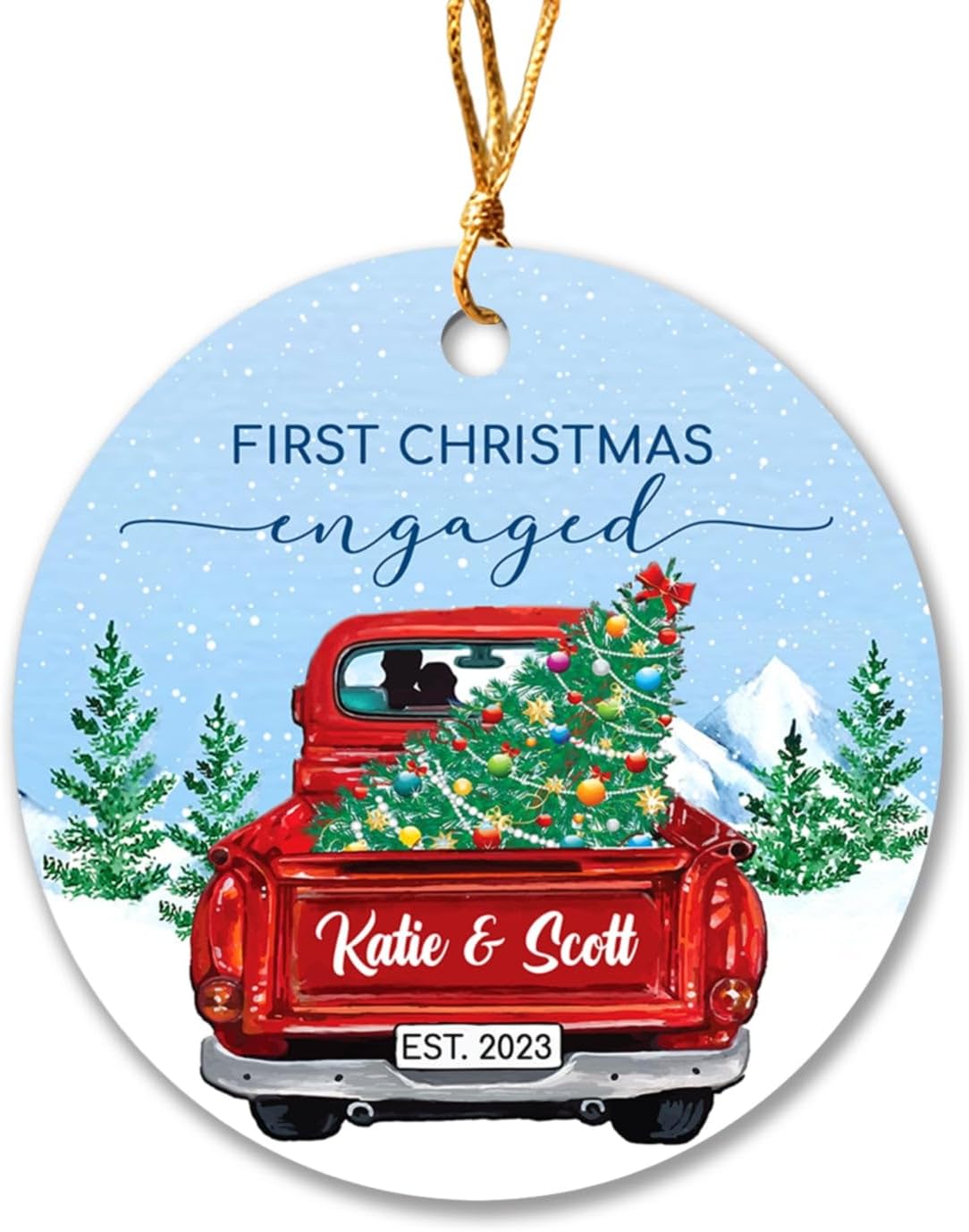 Engagement Ornament Gifts for Newlywed Couple 2023, 2023