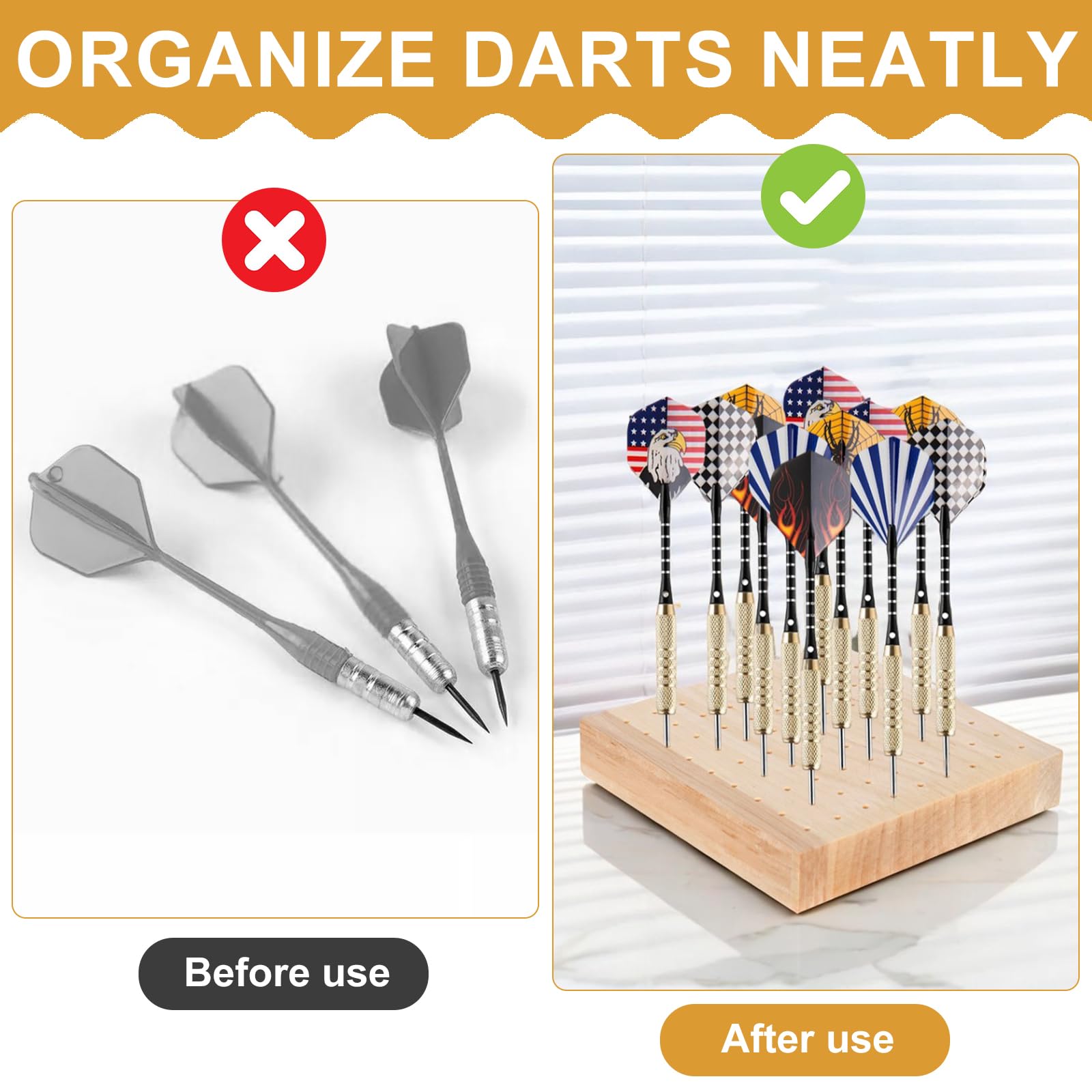 2 Stück Darthalter Holz Dartpfeile Halterung, Dekoration Dartpfeilhalter, Dart Ständer für Aufbewahrung von Steeldarts und Softdarts,Dart Zubehör