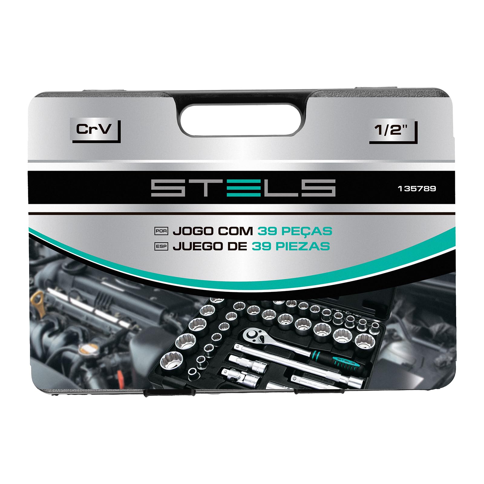 Stels Jogo De Soquetes Encaixe 1/2 Pol Com 39 Pecas | Amazon.com.br