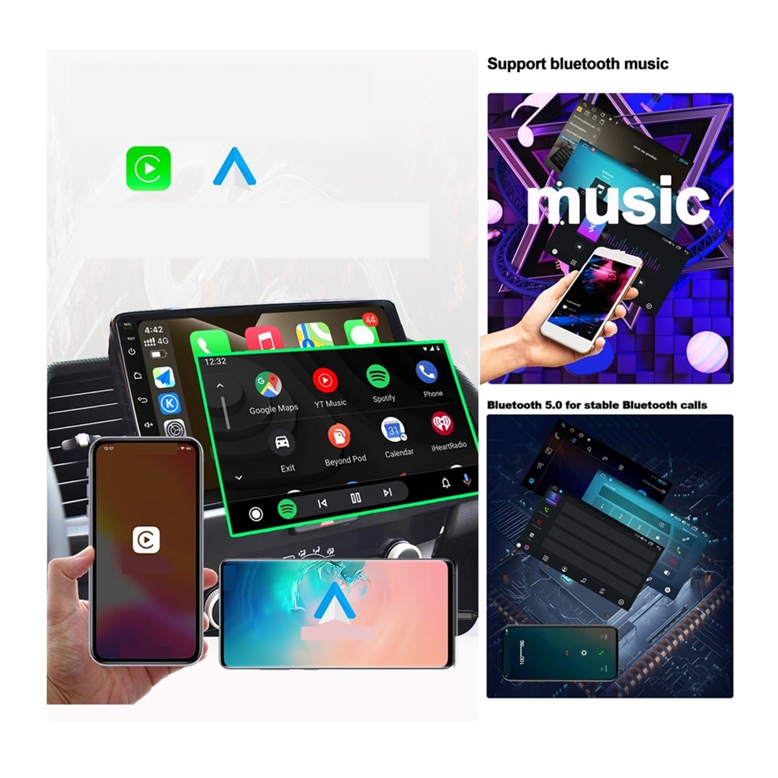 Nawigacja satelitarna Radio samochodowe Nawigacja GPS Bezprzewodowe samochodowe multimedia wideo(T2 CAM DVR)