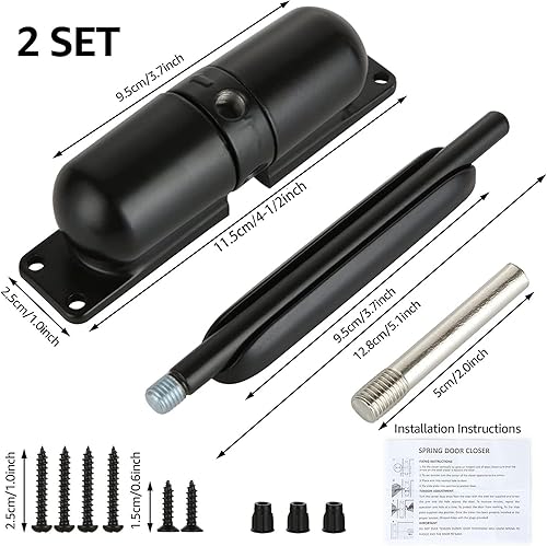 Miniatura 2 de 2 cierrapuertas automático de seguridad, bisagra de puerta de cierre ajustable para convertir puertas con bisagras en cierre automático,